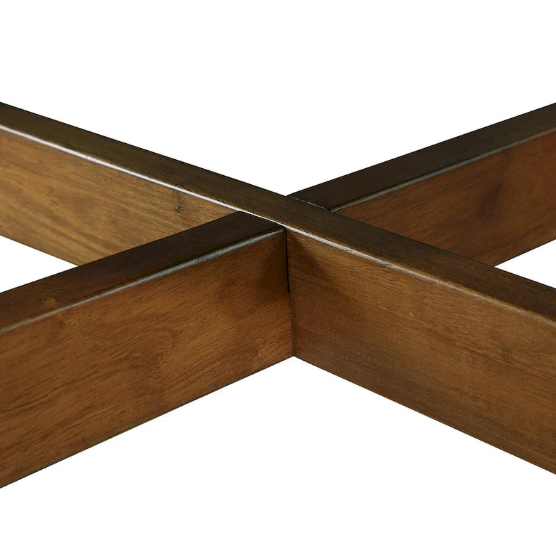 32inch runder Couchtisch aus Holz für das Wohnzimmer, runder Couchtisch aus Holz im Mid-Century-Bauernhausstil für Wohnungen, einfache Montage