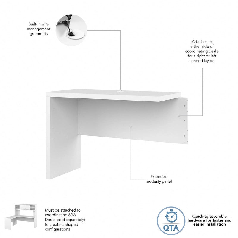 42W Desk Return/Bridge