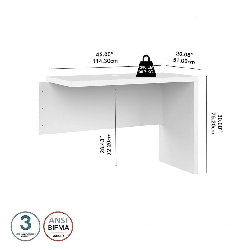 42W Desk Return/Bridge