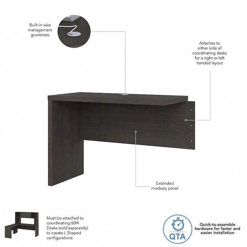 42W Desk Return/Bridge