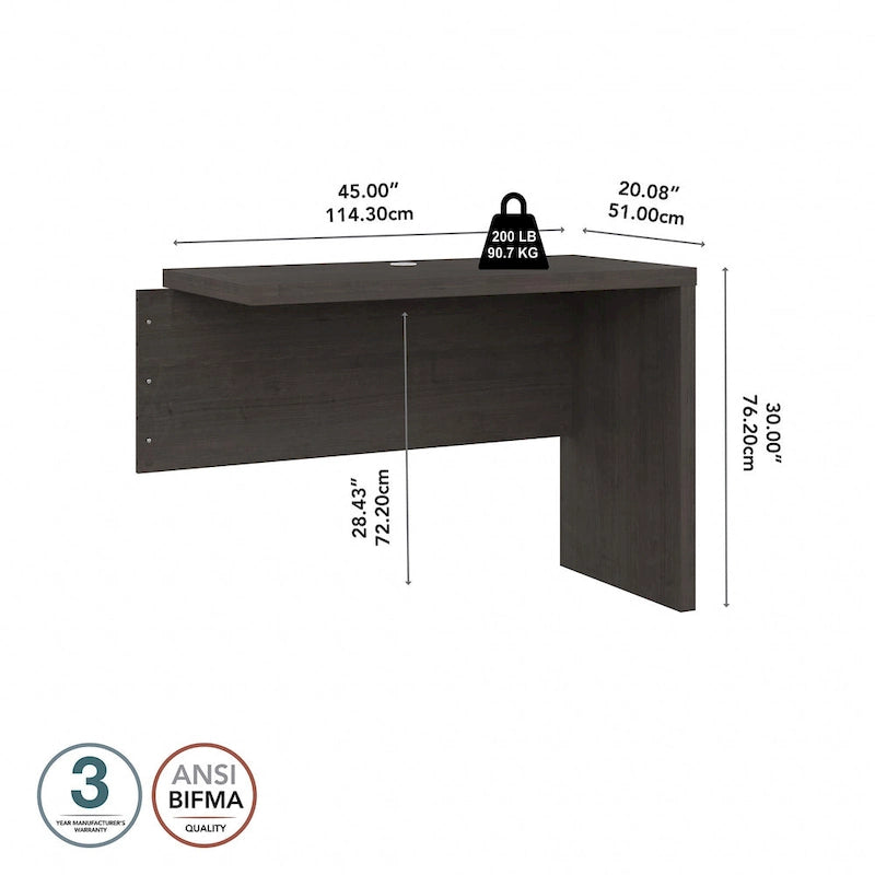 42W Desk Return/Bridge