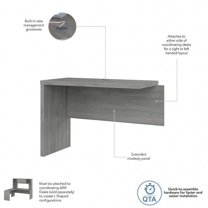 42W Desk Return/Bridge