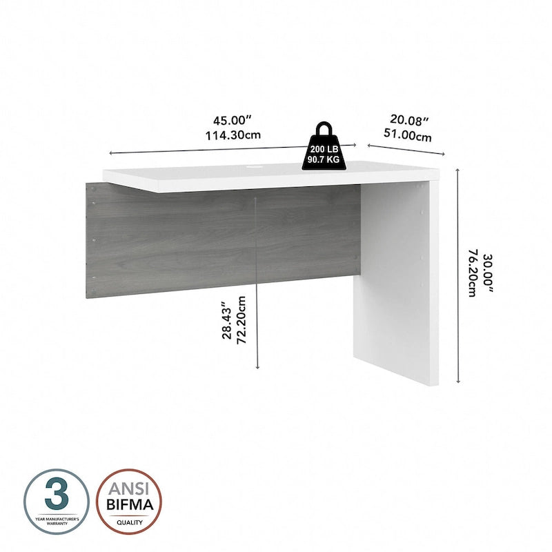 42W Desk Return/Bridge