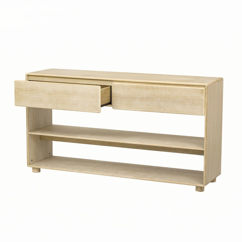 Console Table with Drawers and Shelves for Entryway