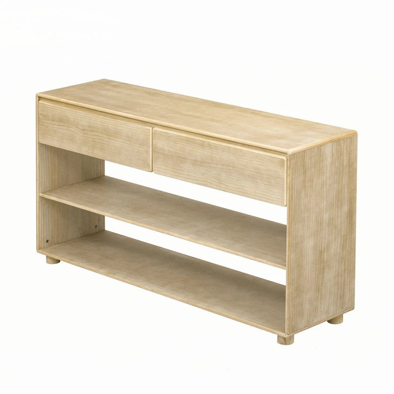 Console Table with Drawers and Shelves for Entryway