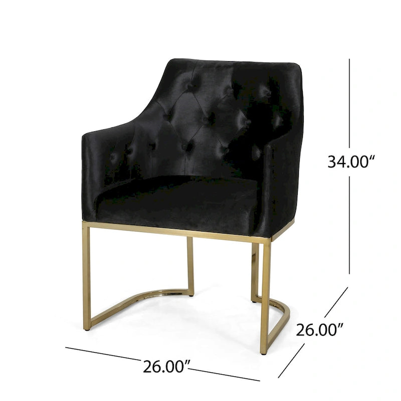 Modern Tufted Glam Accent Chair