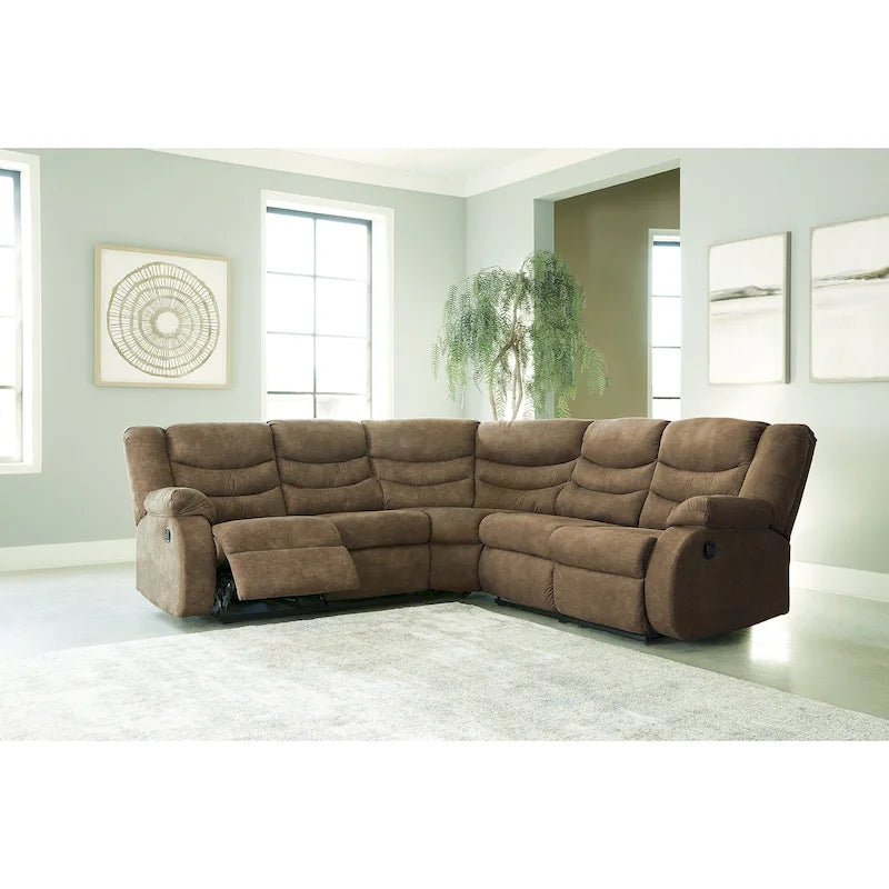 2-Piece Faux Leather Reclining Sectional - 99W x 99D x 40H