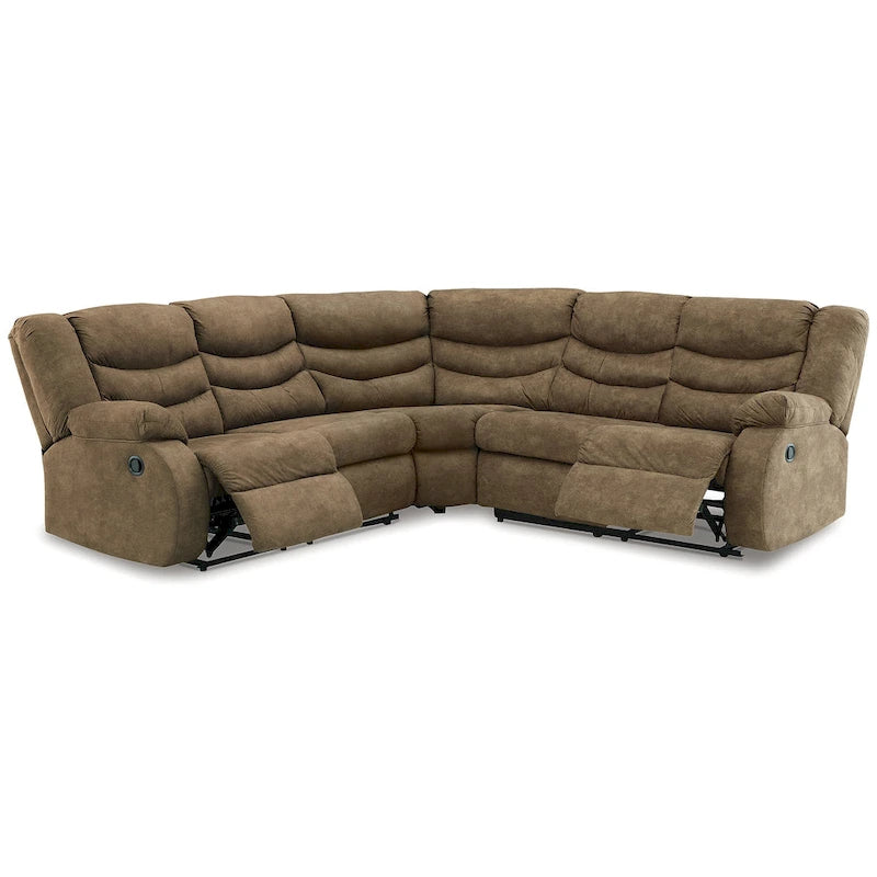 2-Piece Faux Leather Reclining Sectional - 99W x 99D x 40H