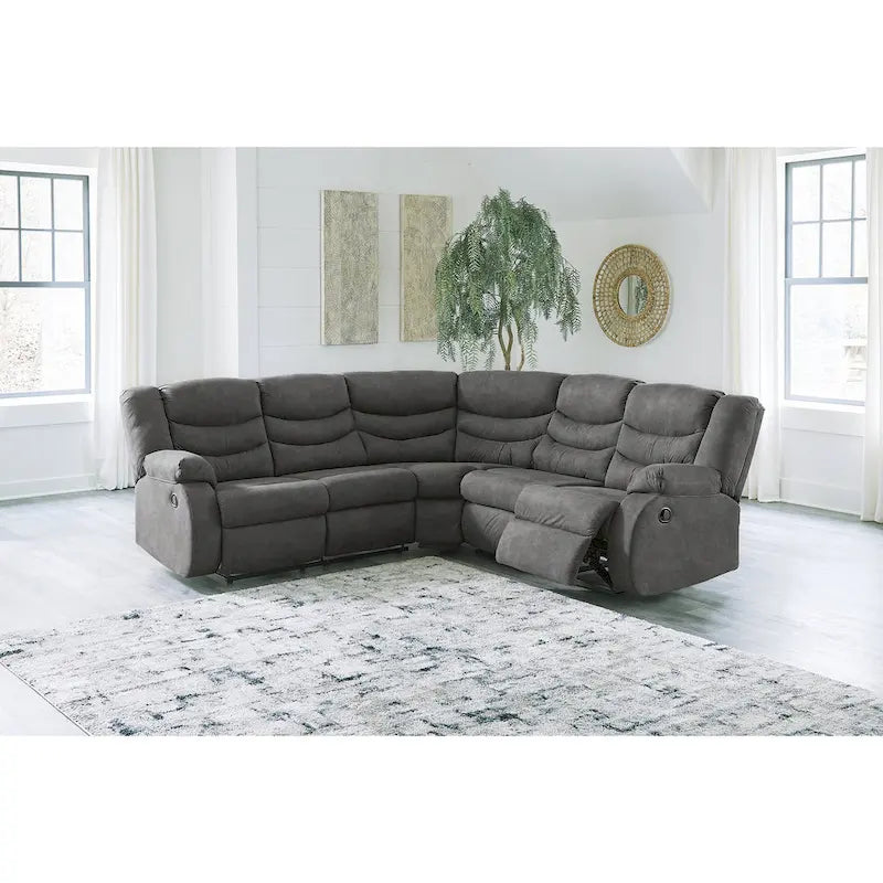 2-Piece Faux Leather Reclining Sectional - 99W x 99D x 40H