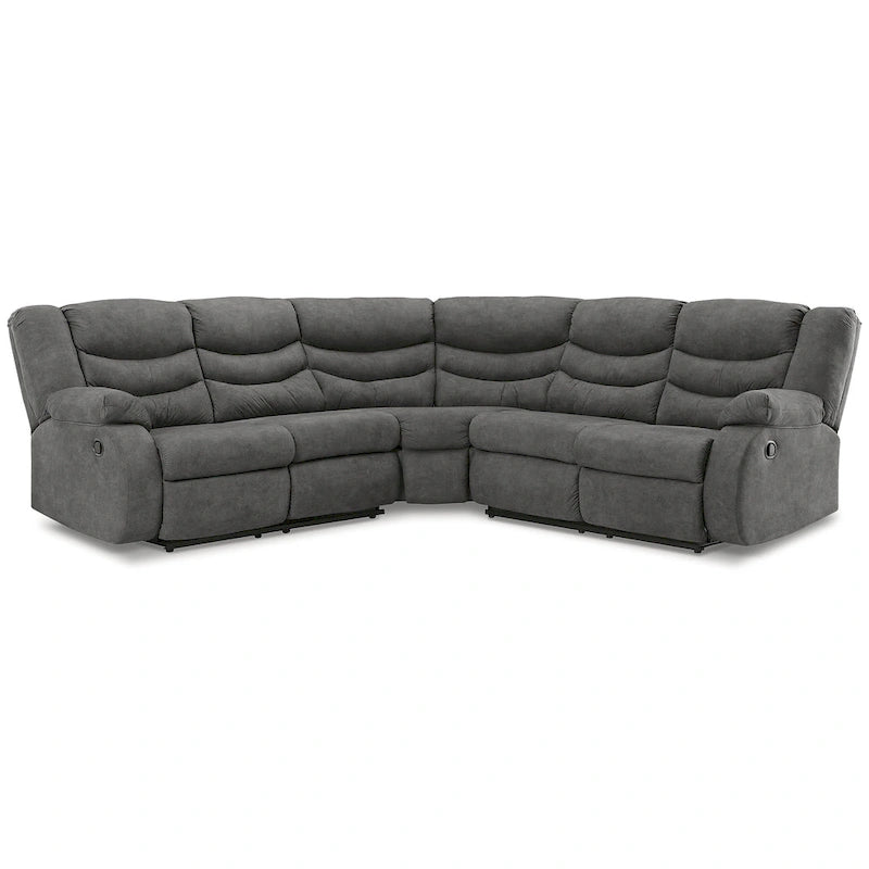 2-Piece Faux Leather Reclining Sectional - 99W x 99D x 40H