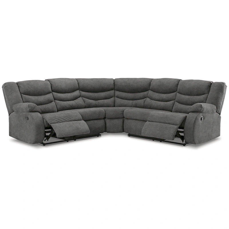 2-Piece Faux Leather Reclining Sectional - 99W x 99D x 40H