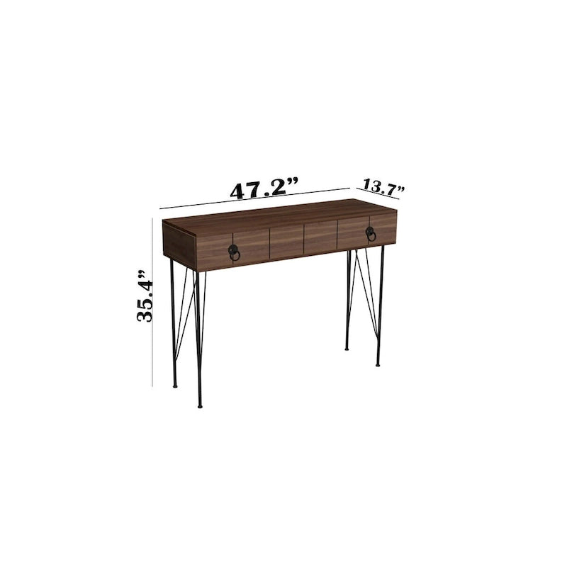 Modern Metal Legs Console Table
