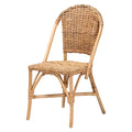 Moderner Boho-Esszimmerstuhl aus natürlichem Rattan