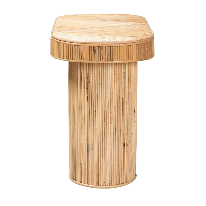 Modern Bohemian Natural Rattan Console Table