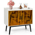 2-Door Sideboard Buffet Storage Cabinet with Metal Legs - 32x15x29