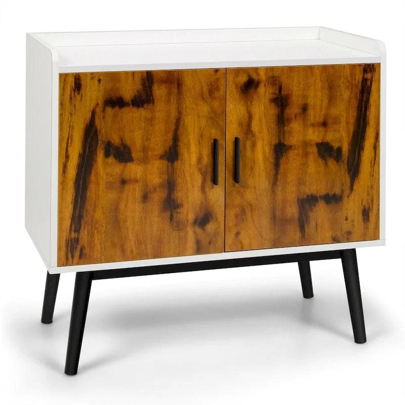 2-Door Sideboard Buffet Storage Cabinet with Metal Legs - 32x15x29