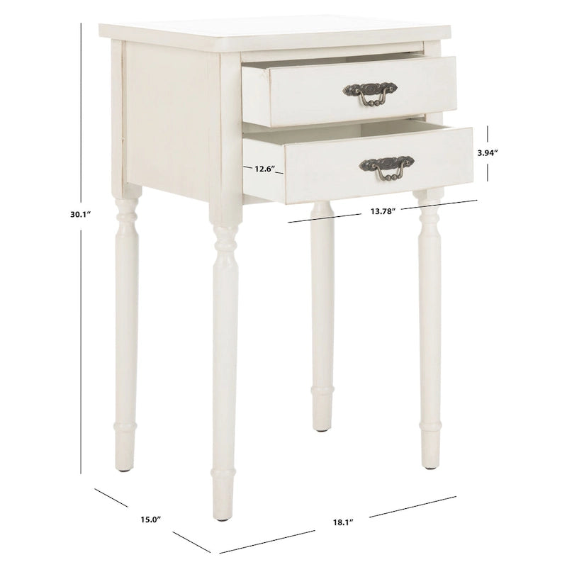 Beistelltisch im französischen Landhausstil - 18"W x 15"D x 30"H
