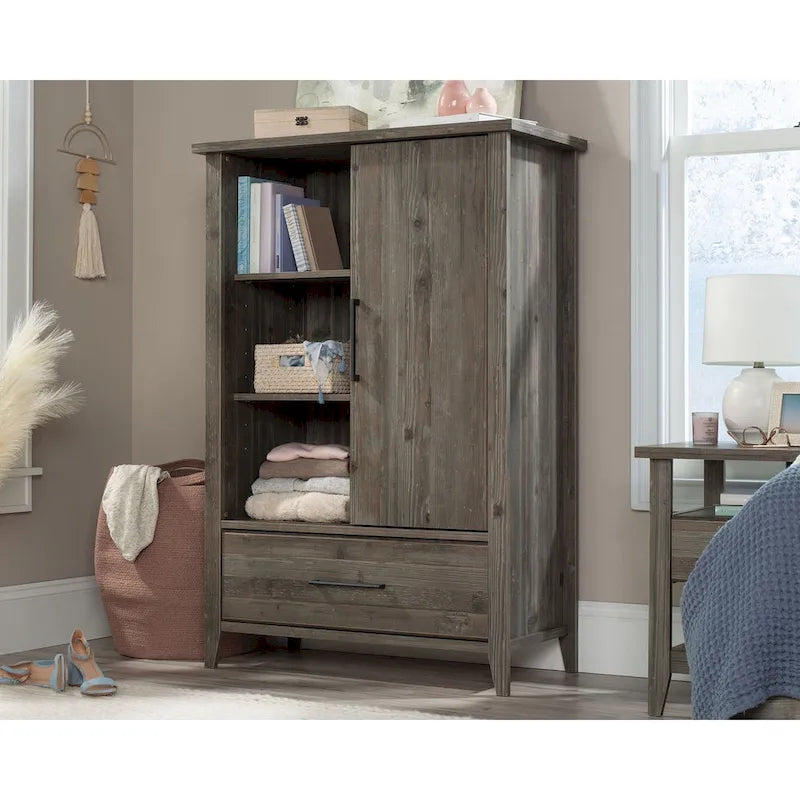 Glacier Oak Wardrobe Armoire with Drawer