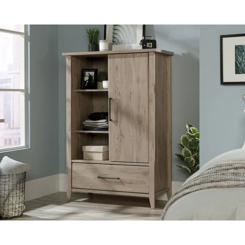 Glacier Oak Wardrobe Armoire with Drawer