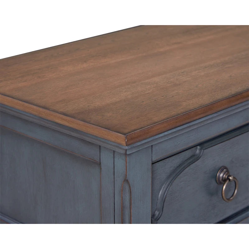 Americana Dresser, No Assembly Required, Corduroy Blue Finish