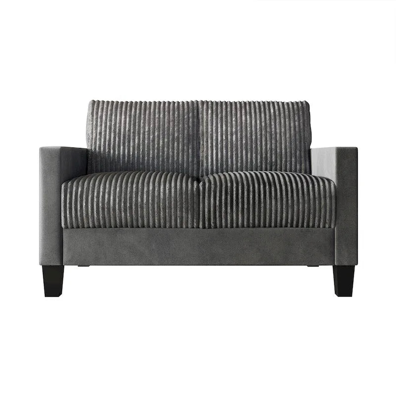 Zweisitzer-Sofa aus Samt mit Cordbezug im Mid-Century-Modern-Stil