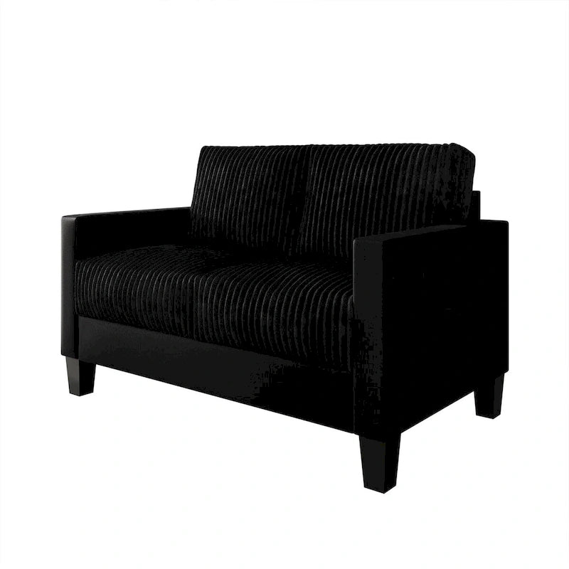 Zweisitzer-Sofa aus Samt mit Cordbezug im Mid-Century-Modern-Stil