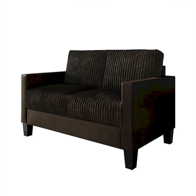 Zweisitzer-Sofa aus Samt mit Cordbezug im Mid-Century-Modern-Stil