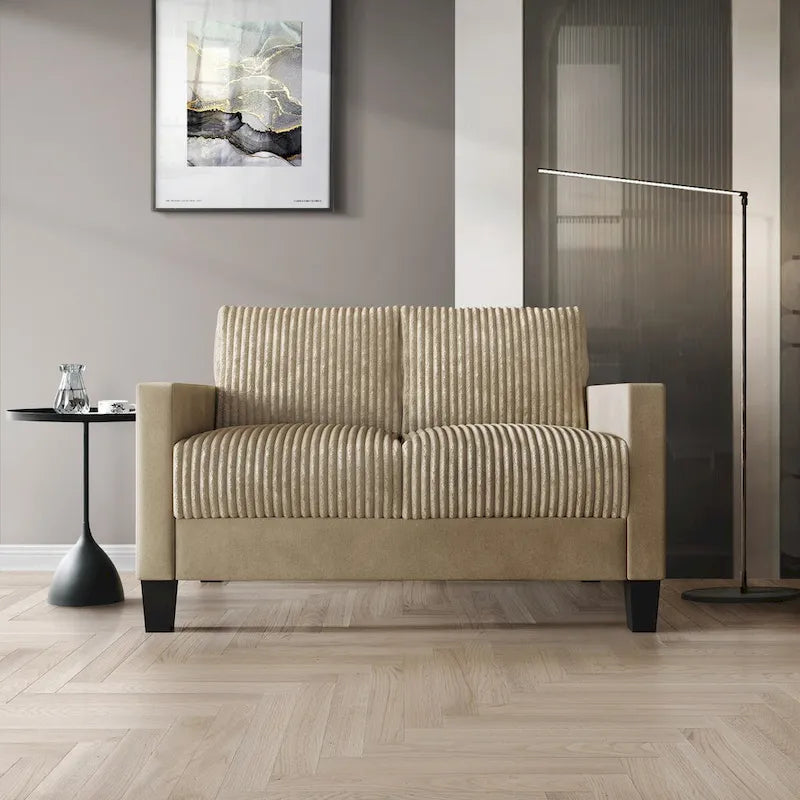 Zweisitzer-Sofa aus Samt mit Cordbezug im Mid-Century-Modern-Stil
