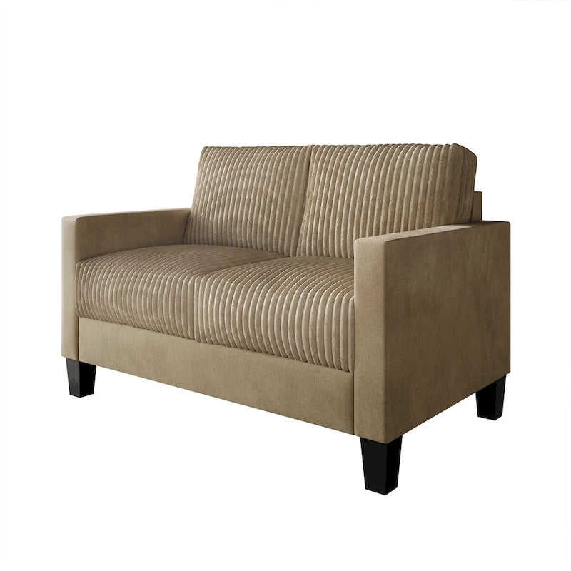 Zweisitzer-Sofa aus Samt mit Cordbezug im Mid-Century-Modern-Stil