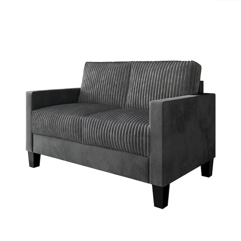 Zweisitzer-Sofa aus Samt mit Cordbezug im Mid-Century-Modern-Stil