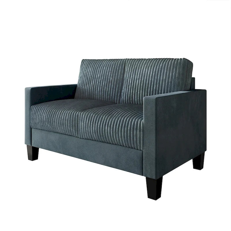 Zweisitzer-Sofa aus Samt mit Cordbezug im Mid-Century-Modern-Stil