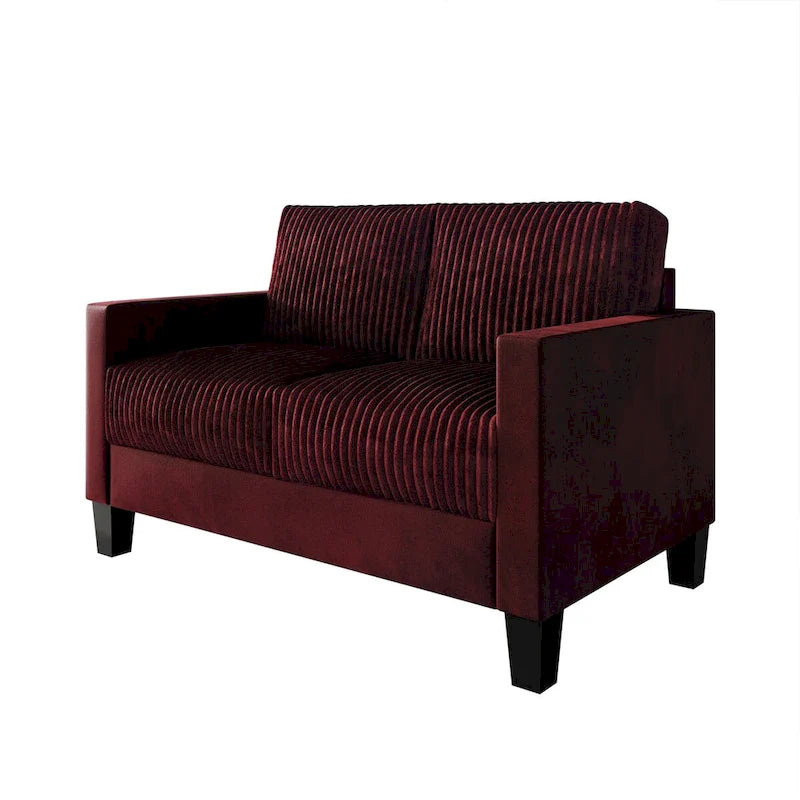 Zweisitzer-Sofa aus Samt mit Cordbezug im Mid-Century-Modern-Stil