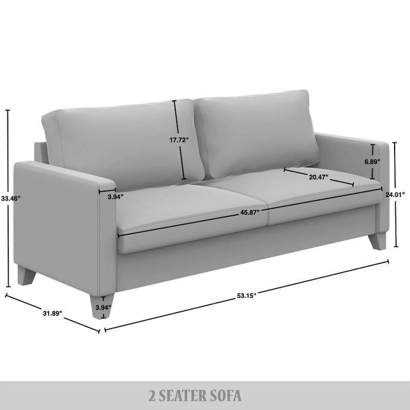 Zweisitzer-Sofa aus Samt mit Cordbezug im Mid-Century-Modern-Stil