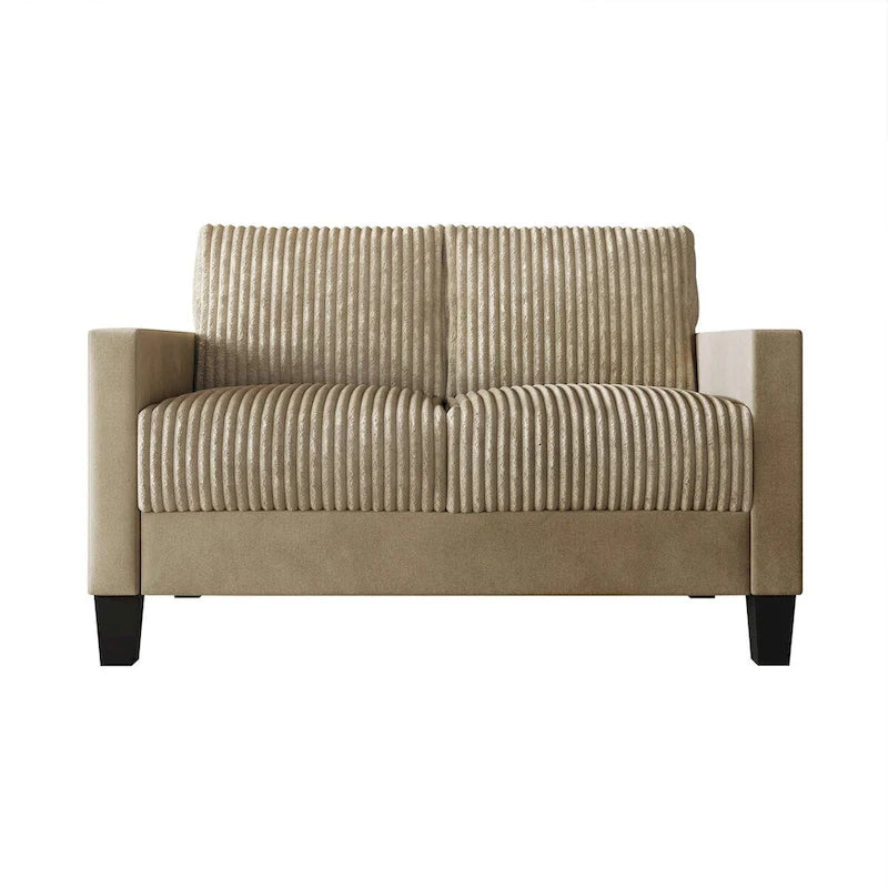 Zweisitzer-Sofa aus Samt mit Cordbezug im Mid-Century-Modern-Stil