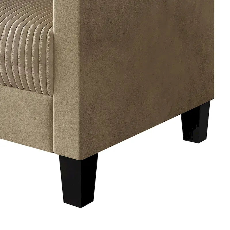 Zweisitzer-Sofa aus Samt mit Cordbezug im Mid-Century-Modern-Stil