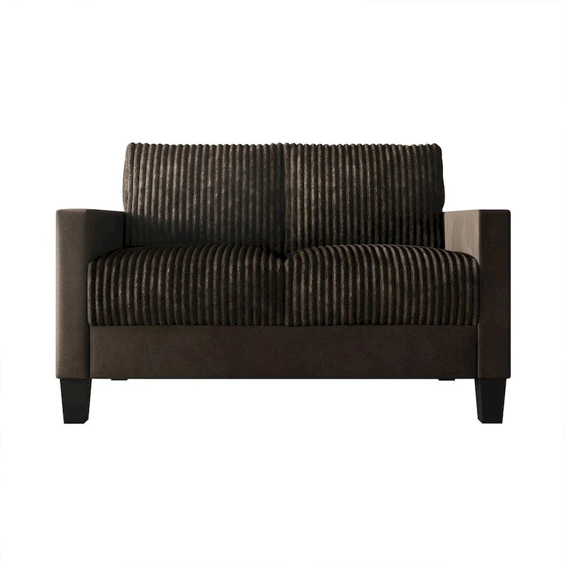 Zweisitzer-Sofa aus Samt mit Cordbezug im Mid-Century-Modern-Stil