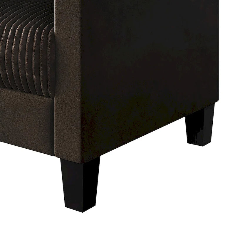 Zweisitzer-Sofa aus Samt mit Cordbezug im Mid-Century-Modern-Stil