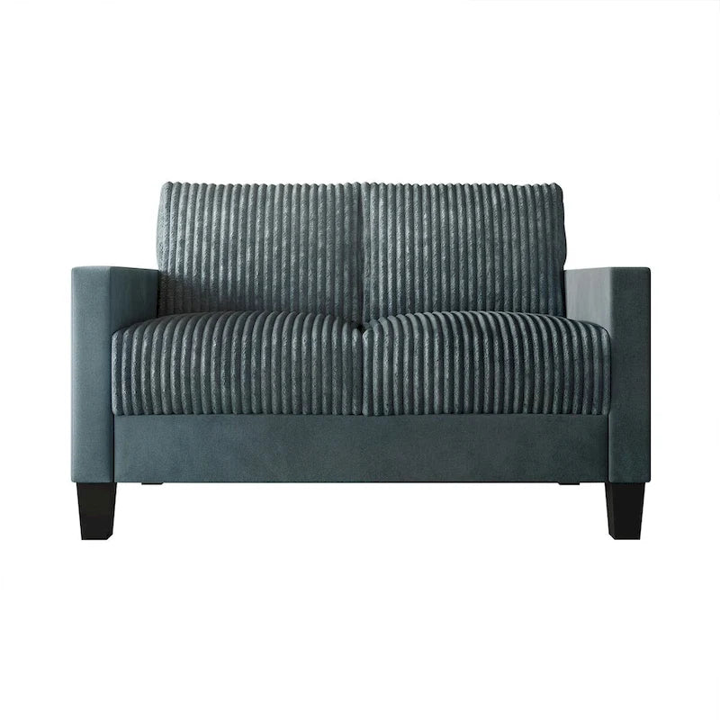 Zweisitzer-Sofa aus Samt mit Cordbezug im Mid-Century-Modern-Stil
