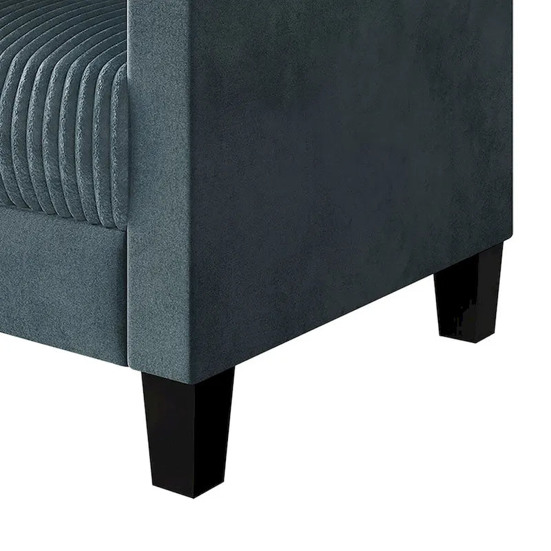 Zweisitzer-Sofa aus Samt mit Cordbezug im Mid-Century-Modern-Stil