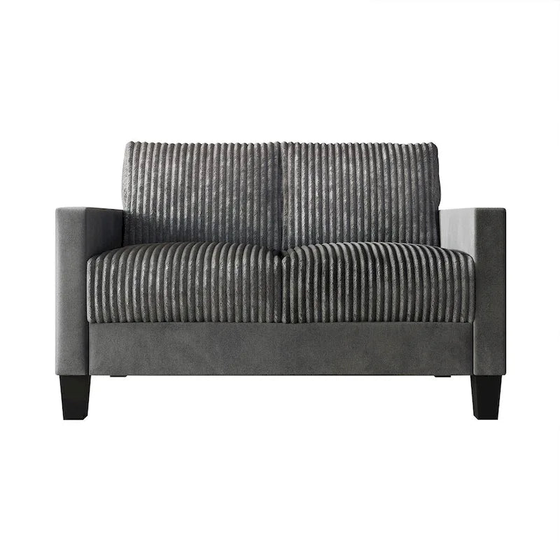 Zweisitzer-Sofa aus Samt mit Cordbezug im Mid-Century-Modern-Stil
