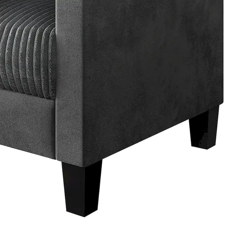Zweisitzer-Sofa aus Samt mit Cordbezug im Mid-Century-Modern-Stil