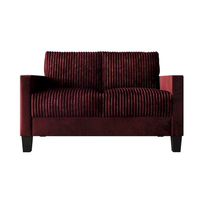 Zweisitzer-Sofa aus Samt mit Cordbezug im Mid-Century-Modern-Stil