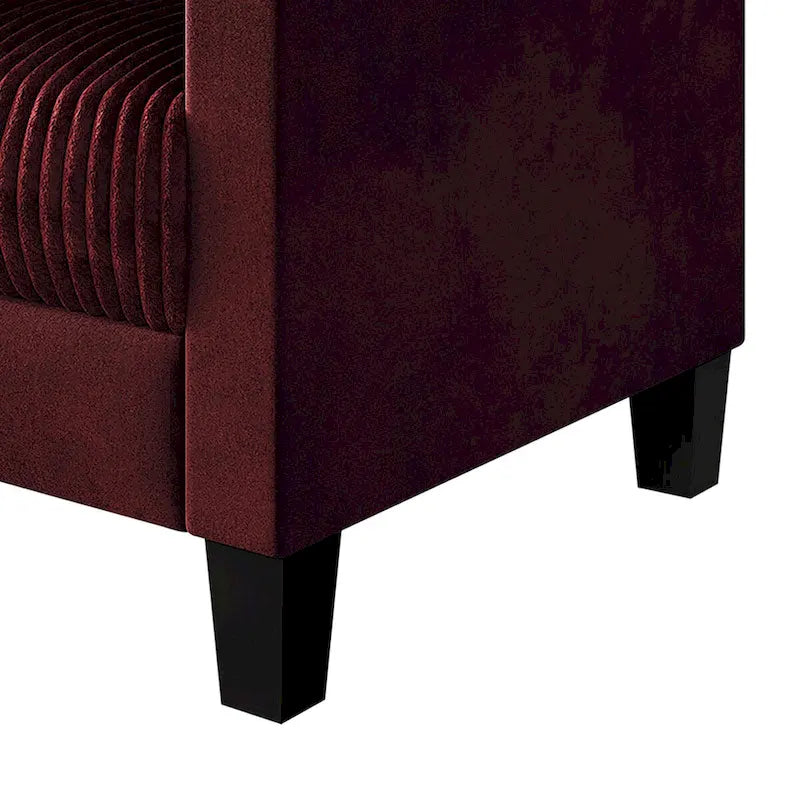 Zweisitzer-Sofa aus Samt mit Cordbezug im Mid-Century-Modern-Stil