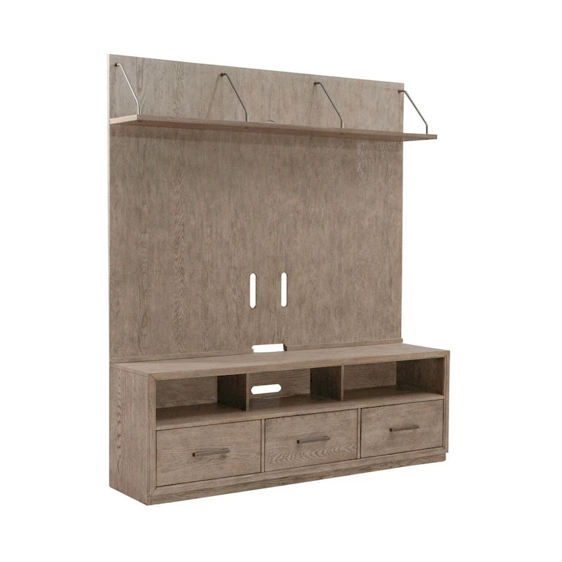 Entertainment-Center in poliertem Beige