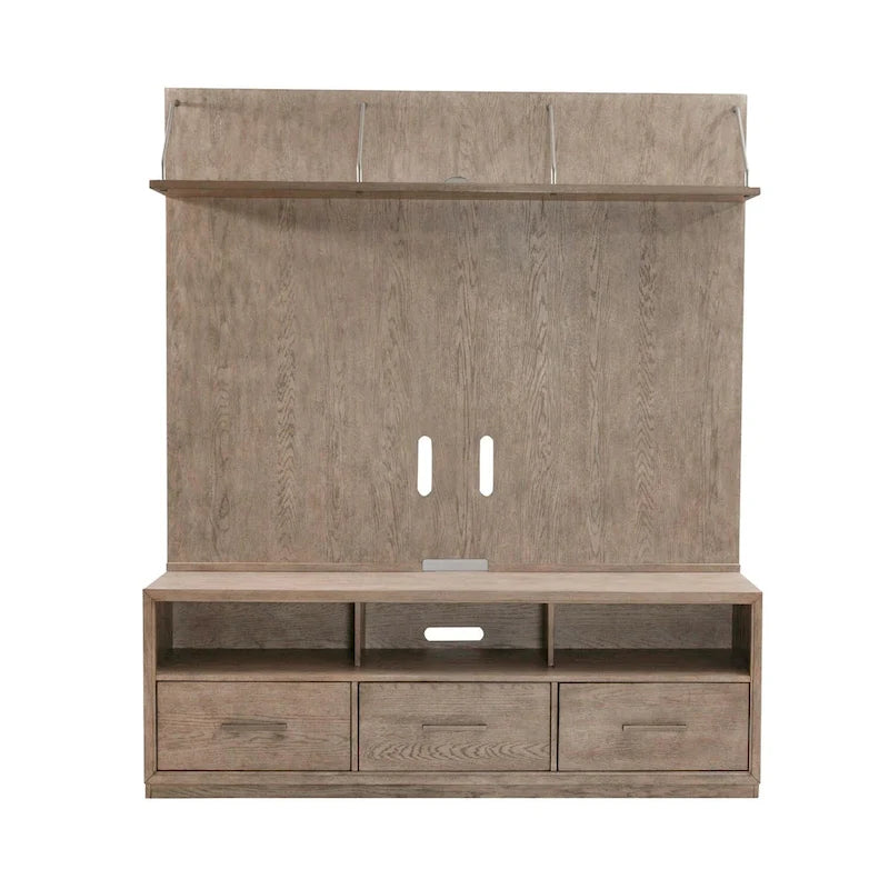 Entertainment-Center in poliertem Beige
