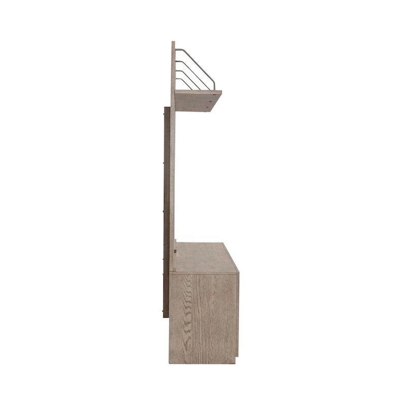 Entertainment-Center in poliertem Beige