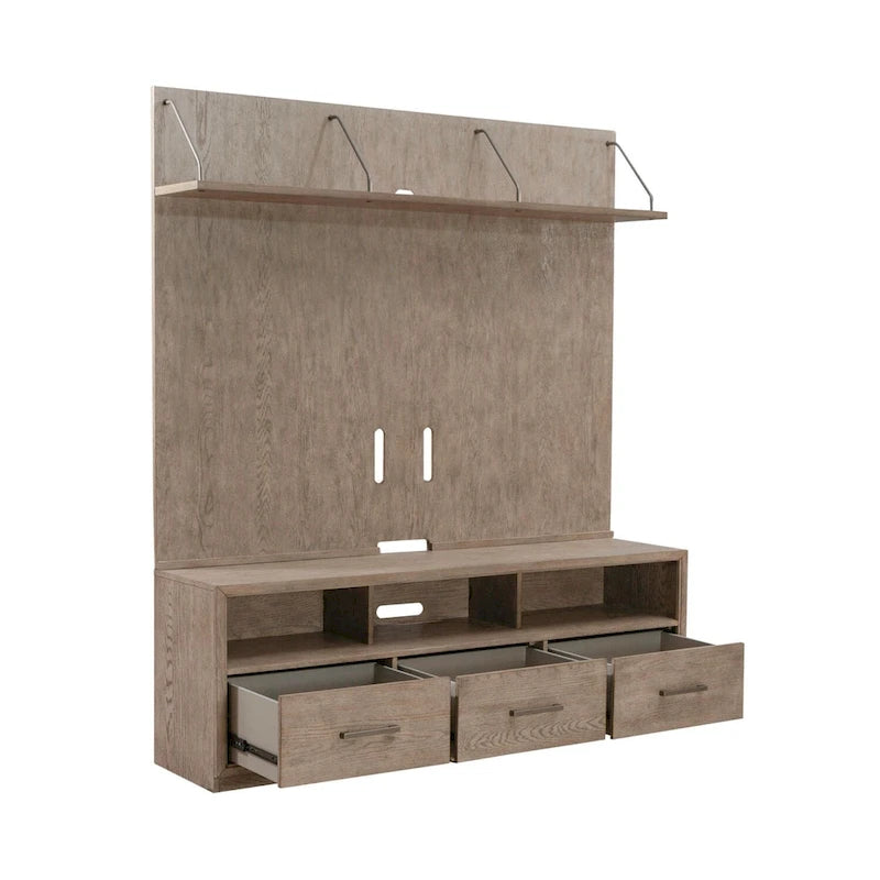 Entertainment-Center in poliertem Beige