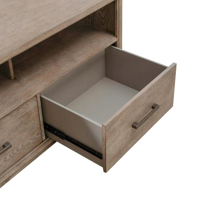 Entertainment-Center in poliertem Beige