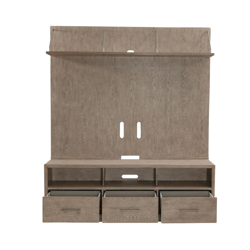 Entertainment-Center in poliertem Beige