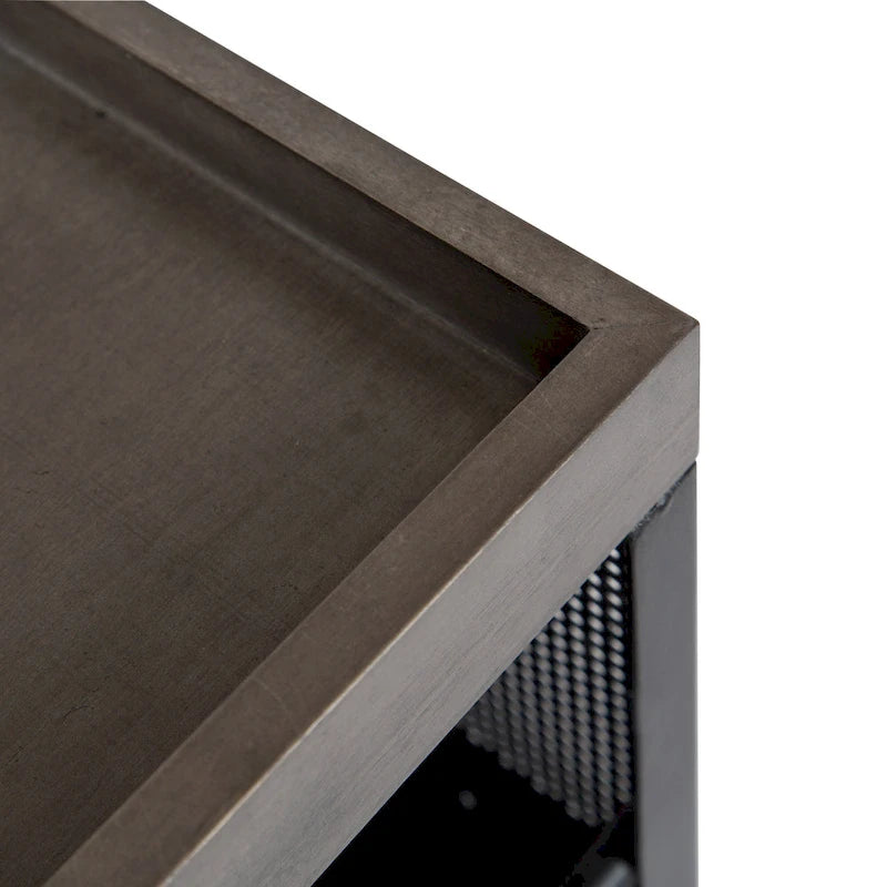 Industrieller Aufbewahrungswagen aus Metall - 18x7x30